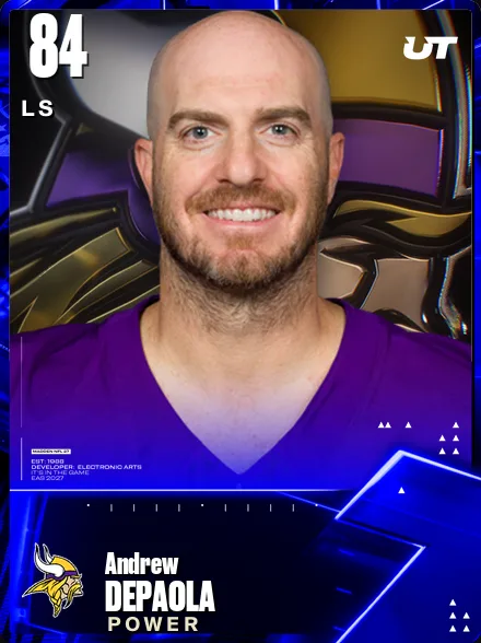 Andrew DePaola 84 OVR LS MUT card