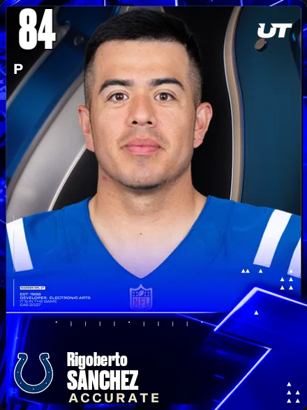 Rigoberto Sanchez 84 OVR P MUT card