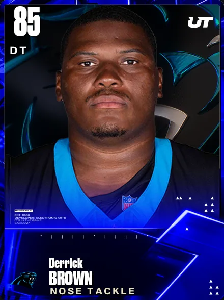 Derrick Brown 85 OVR DT MUT card