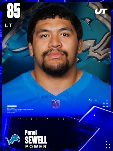 Penei Sewell 85 OVR LT MUT card