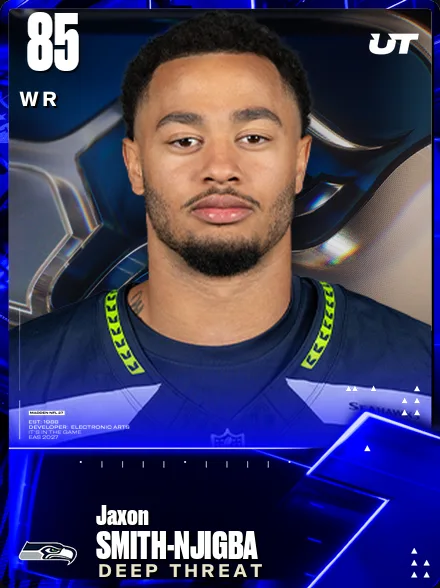 Jaxon Smith-Njigba 85 OVR WR MUT card