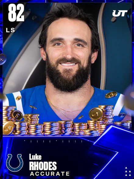 Luke Rhodes 82 OVR LS MUT card