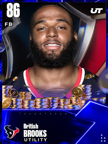 British Brooks 86 OVR FB MUT card
