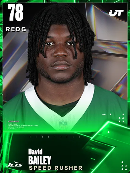 David Bailey 78 OVR REDG MUT card