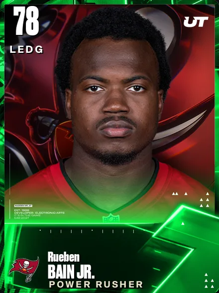 Rueben Bain Jr. 78 OVR LEDG MUT card