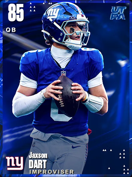 Jaxson Dart 85 OVR QB MUT card