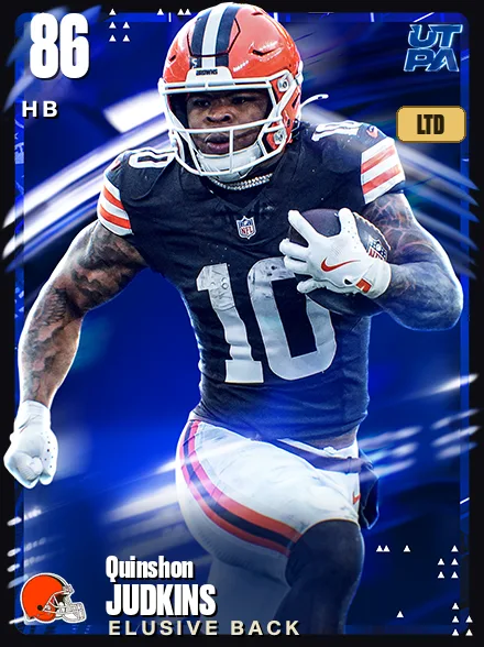 Quinshon Judkins 86 OVR HB MUT card