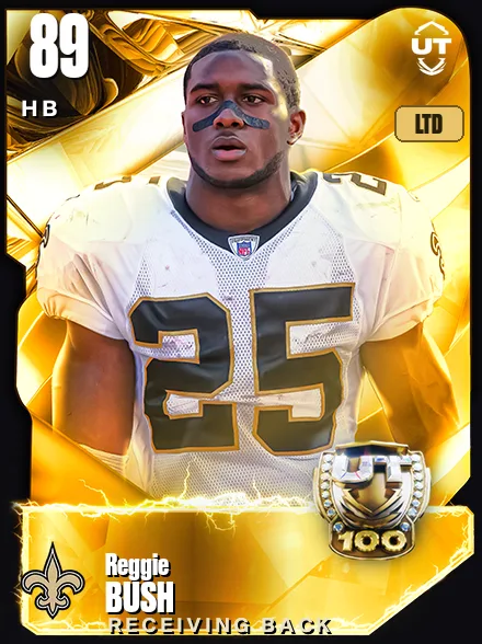 Reggie Bush 89 OVR HB MUT card