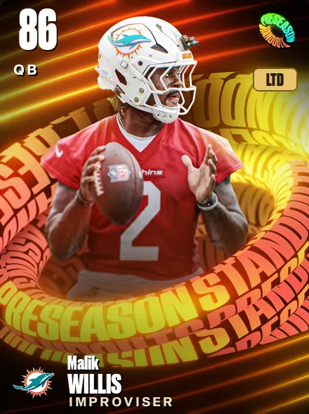 Malik Willis 86 OVR QB MUT card