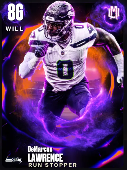 DeMarcus Lawrence 86 OVR WILL MUT card