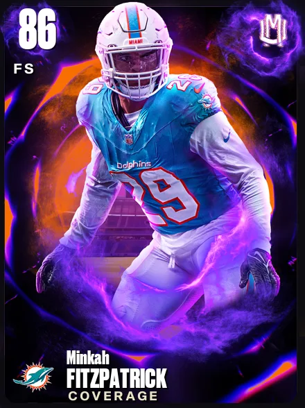 Minkah Fitzpatrick 86 OVR FS MUT card