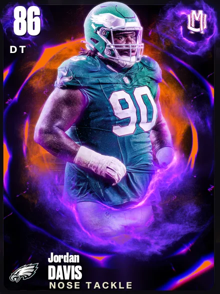 Jordan Davis 86 OVR DT MUT card