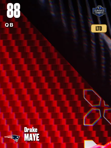 Drake Maye 88 OVR QB MUT card
