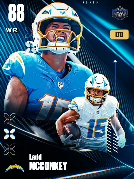 Ladd McConkey 88 OVR WR MUT card