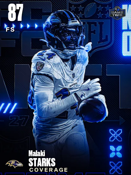 Malaki Starks 87 OVR FS MUT card