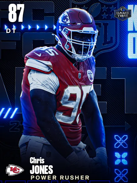 Chris Jones 87 OVR DT MUT card