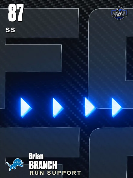 Brian Branch 87 OVR SS MUT card