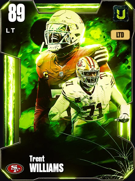 Trent Williams 89 OVR LT MUT card