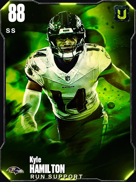 Kyle Hamilton 88 OVR SS MUT card