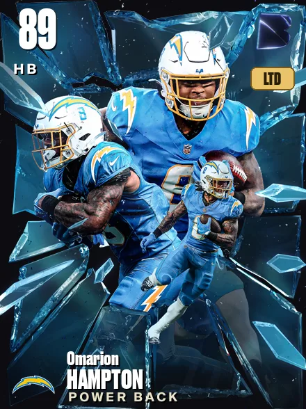 Omarion Hampton 89 OVR HB MUT card