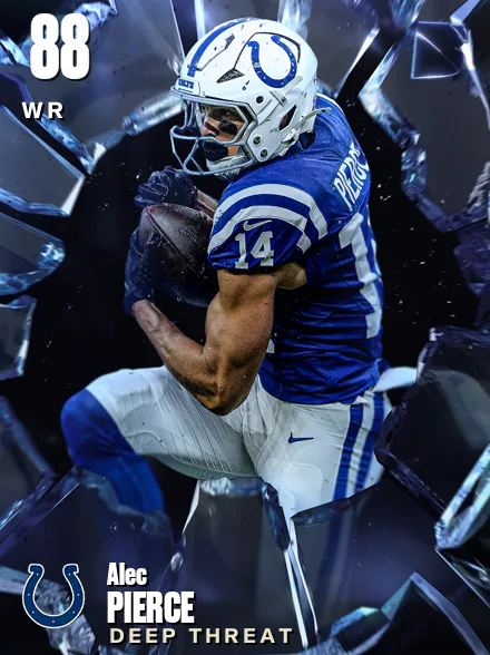 Alec Pierce 88 OVR WR MUT card