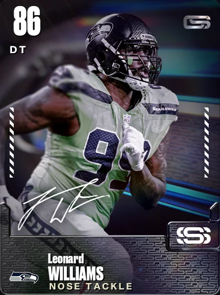 Leonard Williams 86 OVR DT MUT card