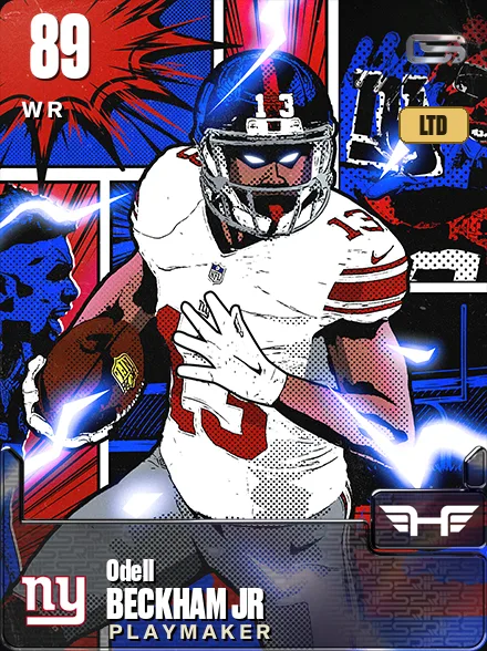 Odell Beckham Jr 89 OVR WR MUT card