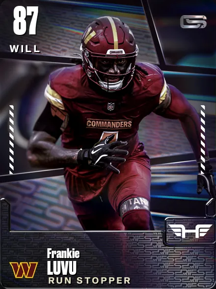 Frankie Luvu 87 OVR WILL MUT card