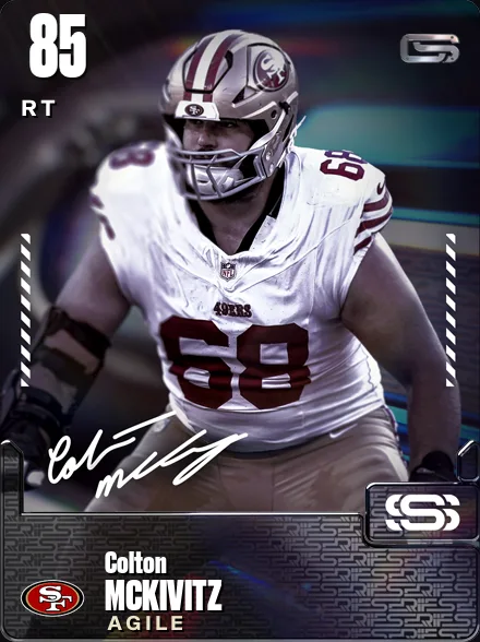 Colton McKivitz 85 OVR RT MUT card