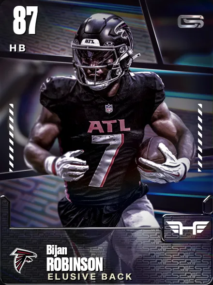 Bijan Robinson 87 OVR HB MUT card