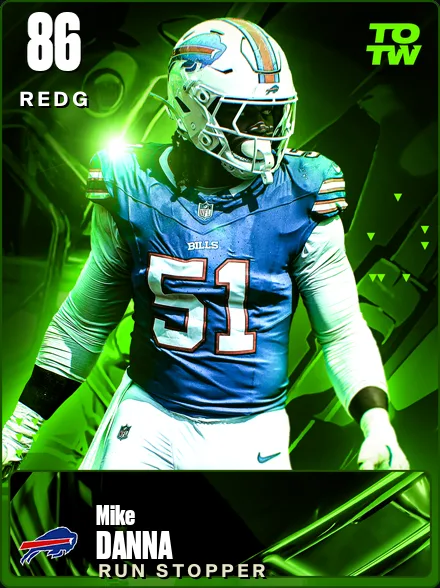 Mike Danna 86 OVR REDG MUT card