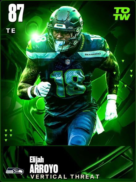 Elijah Arroyo 87 OVR TE MUT card