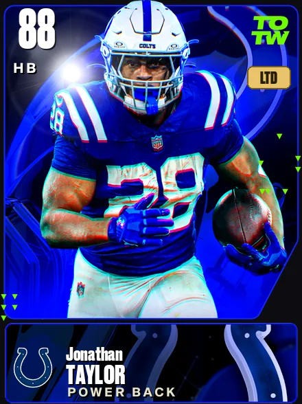 Jonathan Taylor 88 OVR HB MUT card