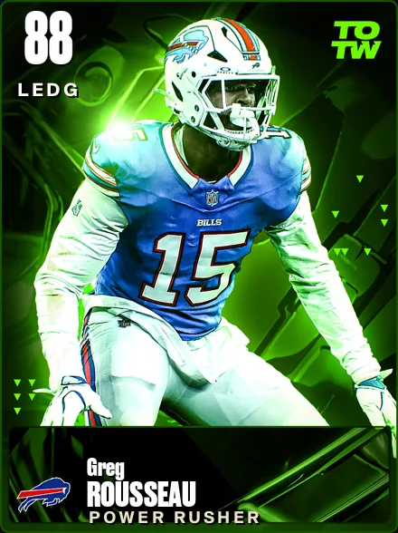 Greg Rousseau 88 OVR LEDG MUT card