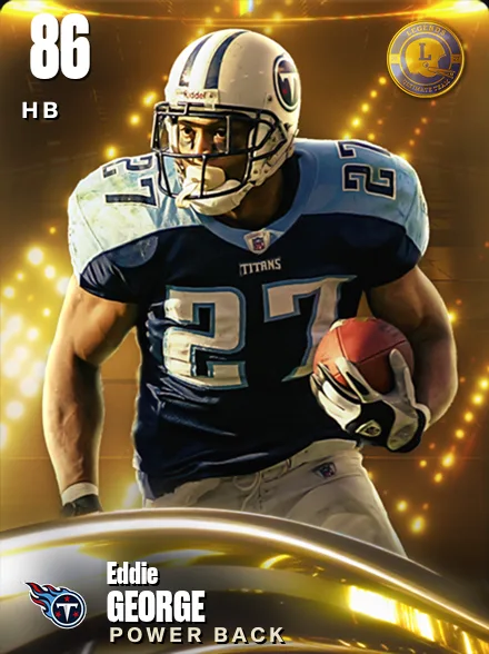Eddie George 86 OVR HB MUT card