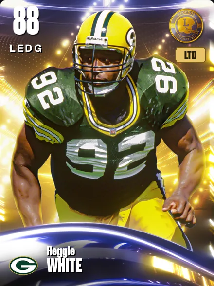 Reggie White 88 OVR LEDG MUT card