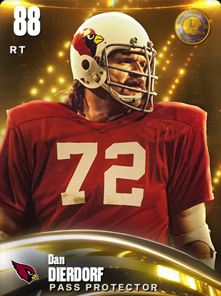 Dan Dierdorf 88 OVR RT MUT card