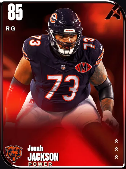 Jonah Jackson 85 OVR RG MUT card