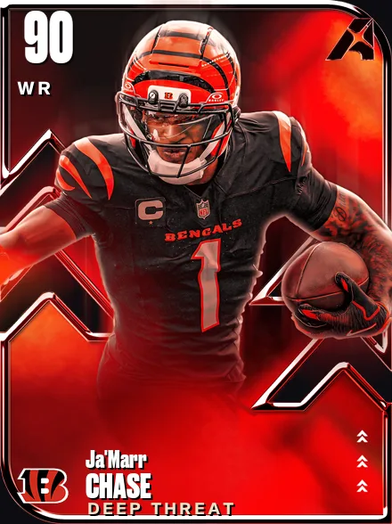 Ja'Marr Chase 90 OVR WR MUT card