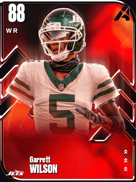 Garrett Wilson 88 OVR WR MUT card