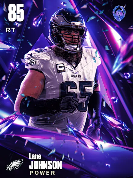 Lane Johnson 85 OVR RT MUT card