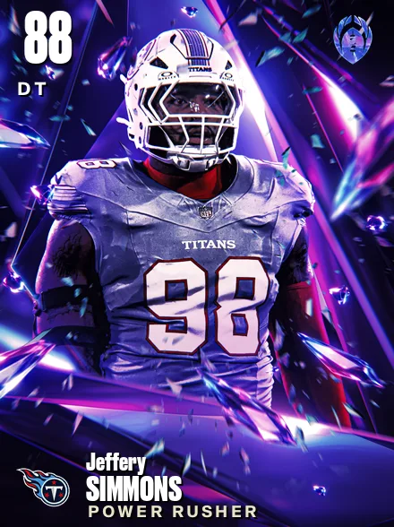 Jeffery Simmons 88 OVR DT MUT card