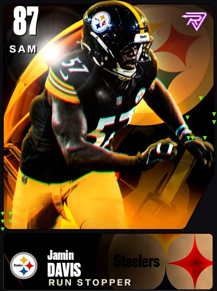Jamin Davis 87 OVR SAM MUT card
