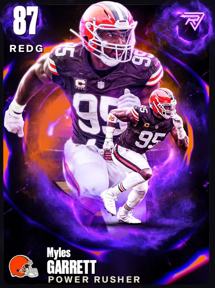 Myles Garrett 87 OVR REDG MUT card