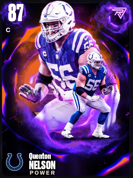 Quenton Nelson 87 OVR C MUT card