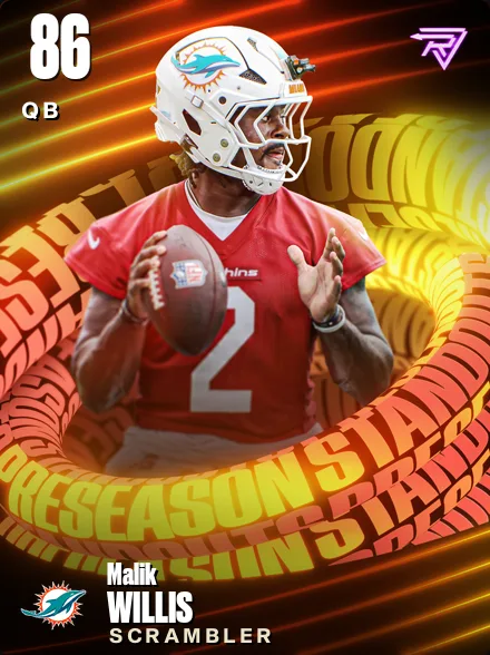 Malik Willis 86 OVR QB MUT card