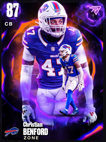 Christian Benford 87 OVR CB MUT card