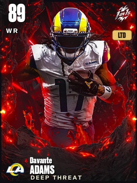 Davante Adams 89 OVR WR MUT card